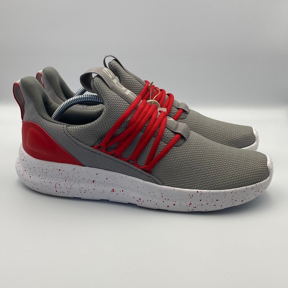 Adidas Lite Racer Adapt 7.0 Slip On Running Sneakers Gray Red Men's 10 JR0548 - Picture 2 of 8
